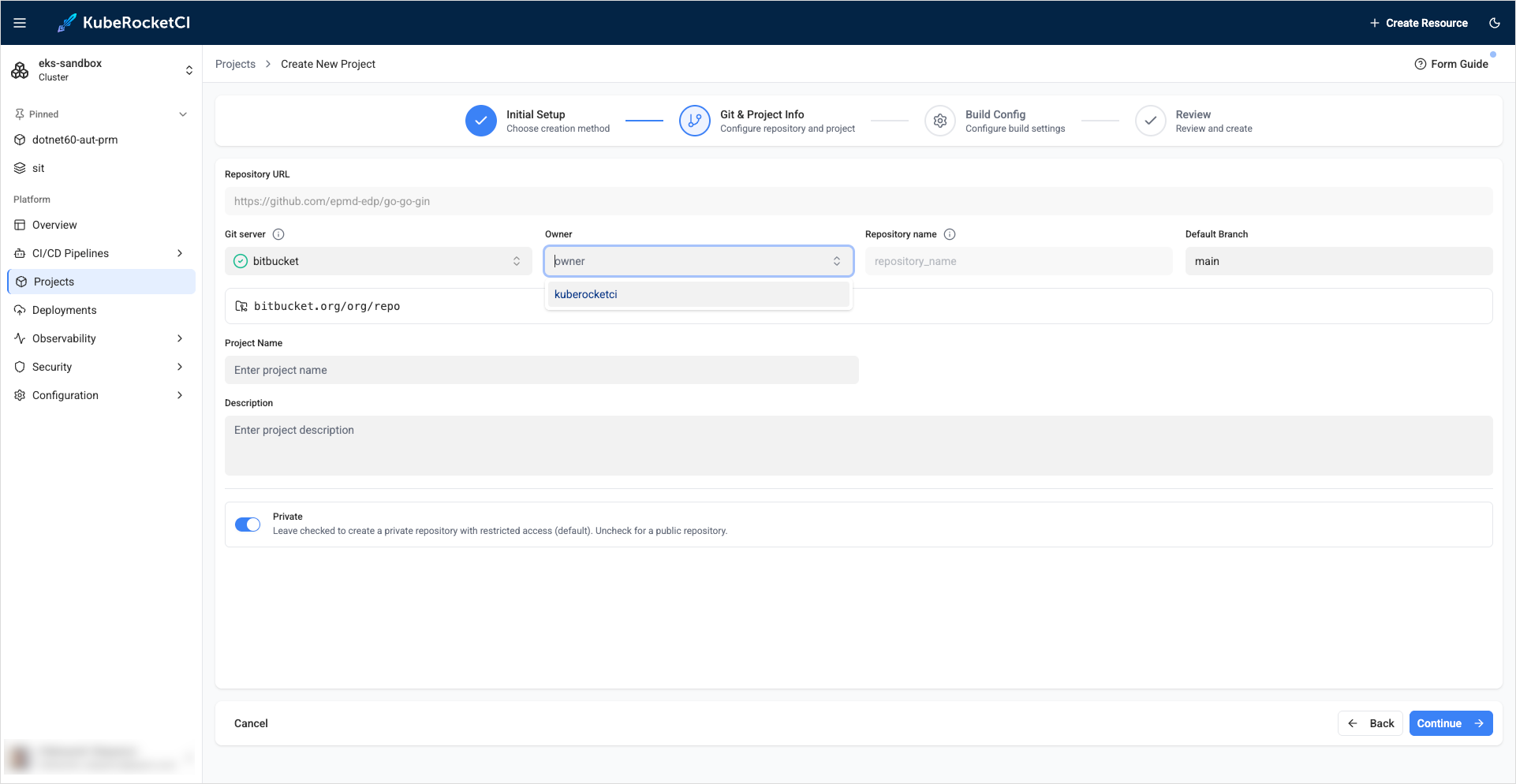 Git account discovery