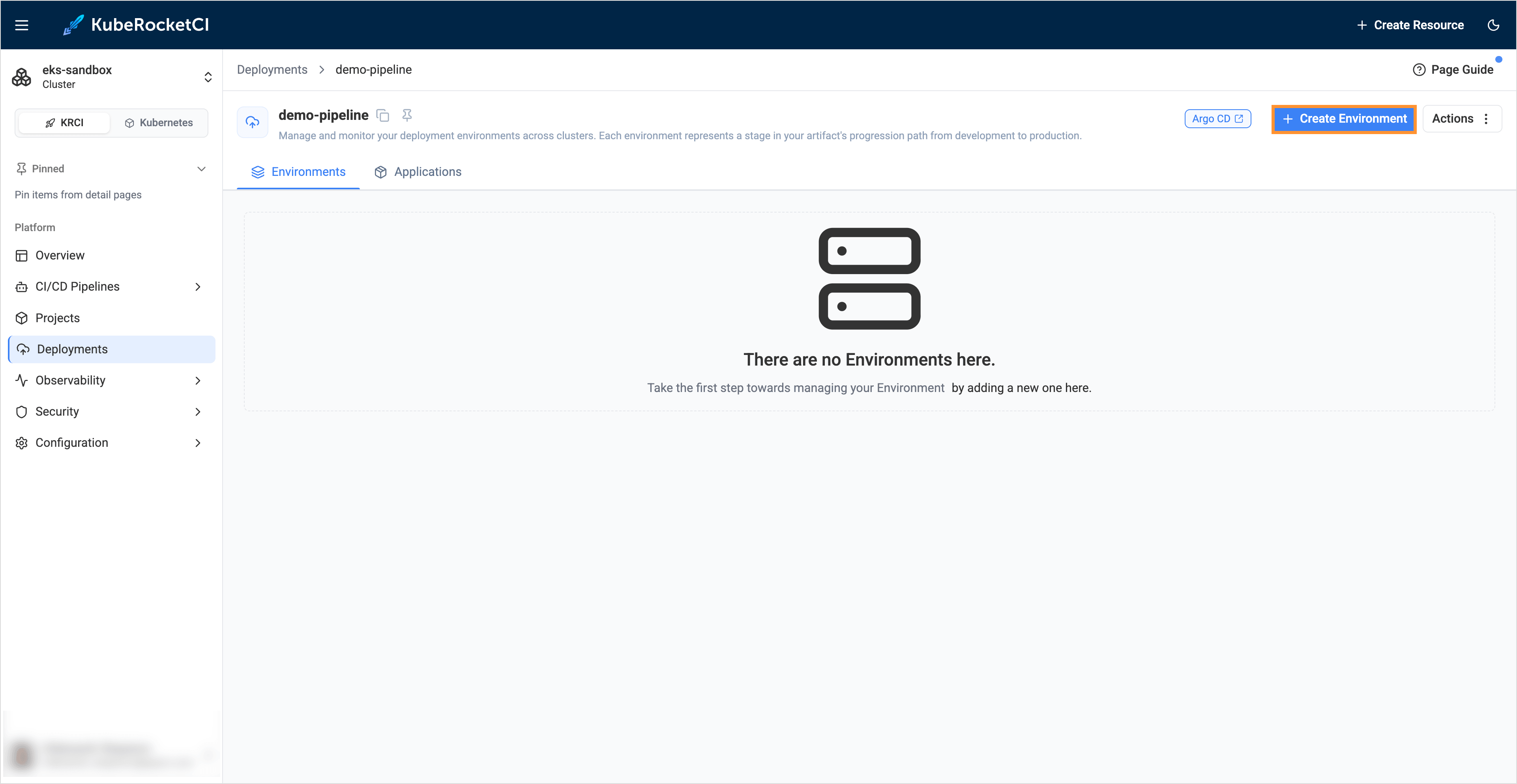 Create Environment Create Environment
