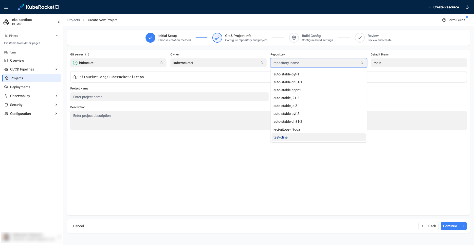 Git repository discovery