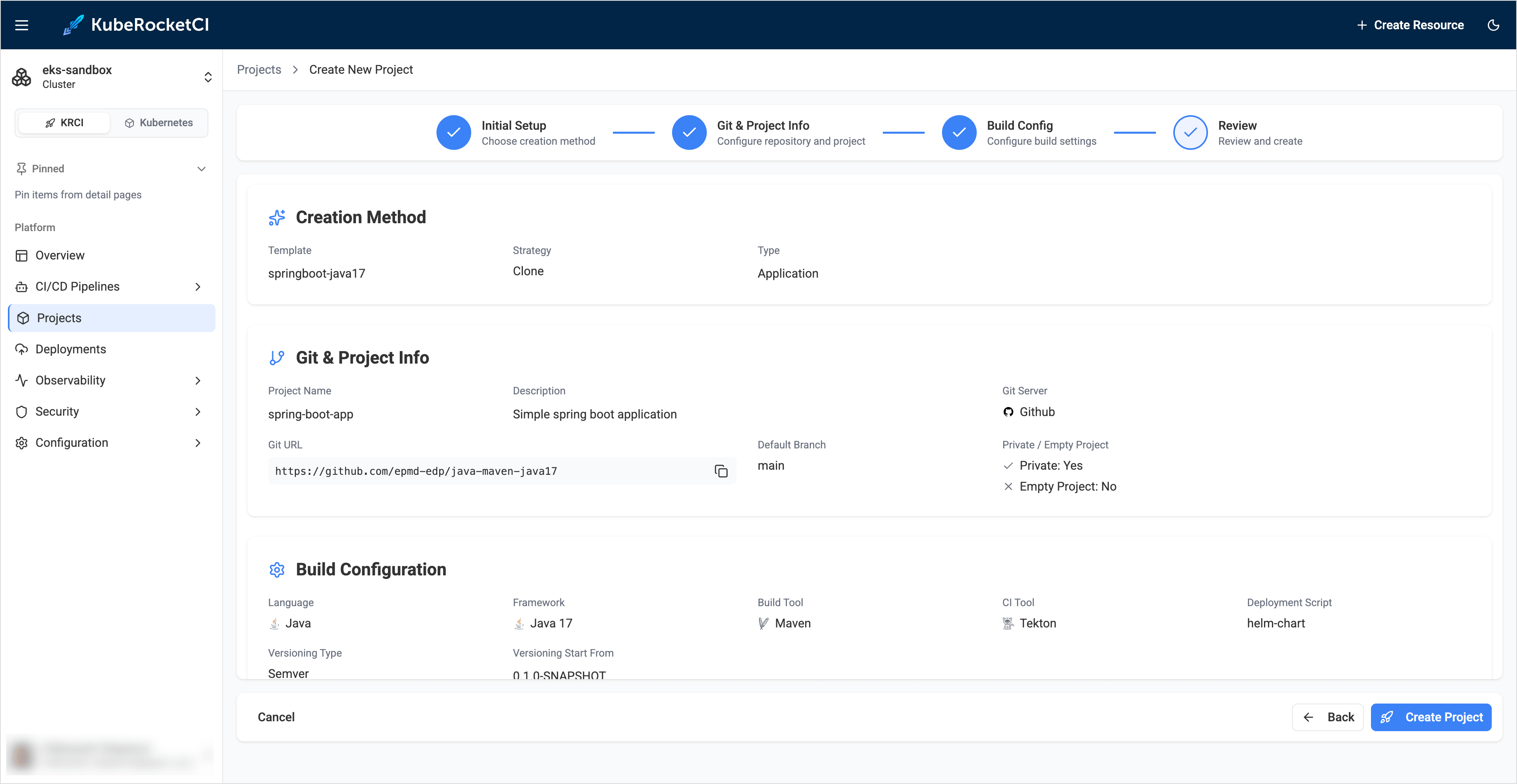 Review and create Review and create