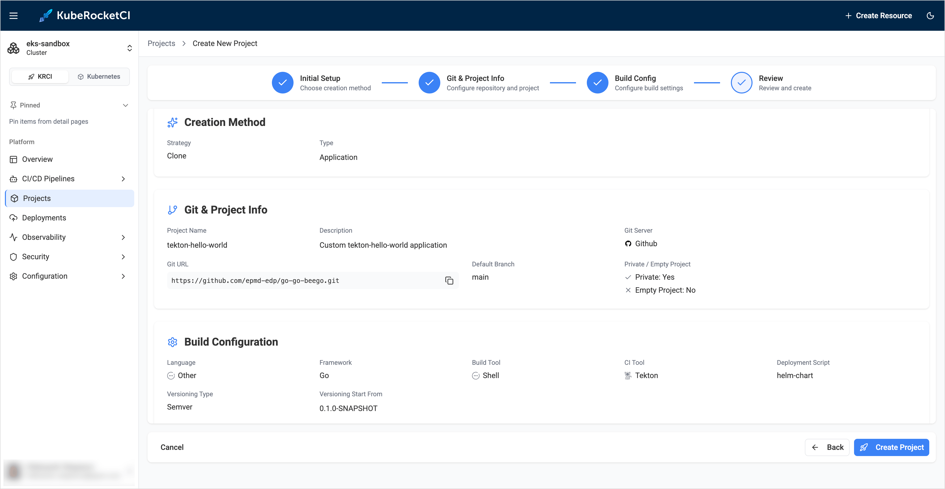 Review and create Review and create