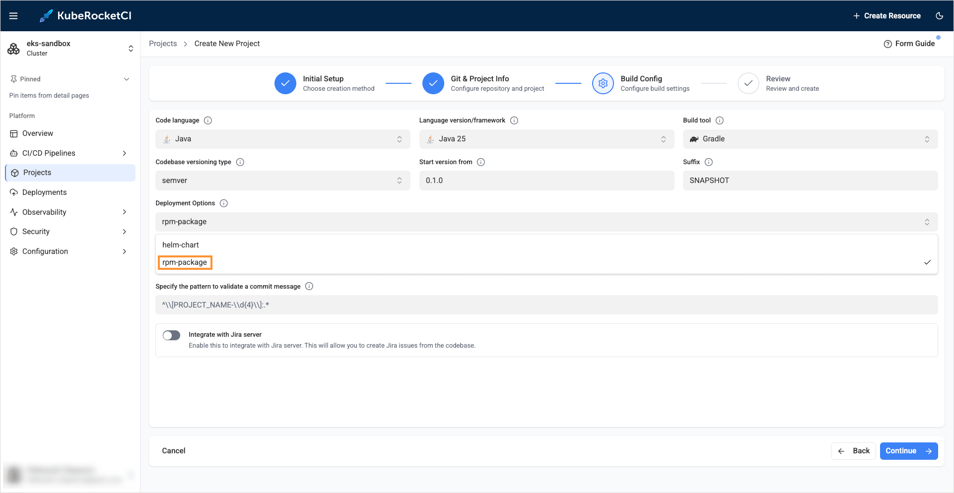 Create RPM application