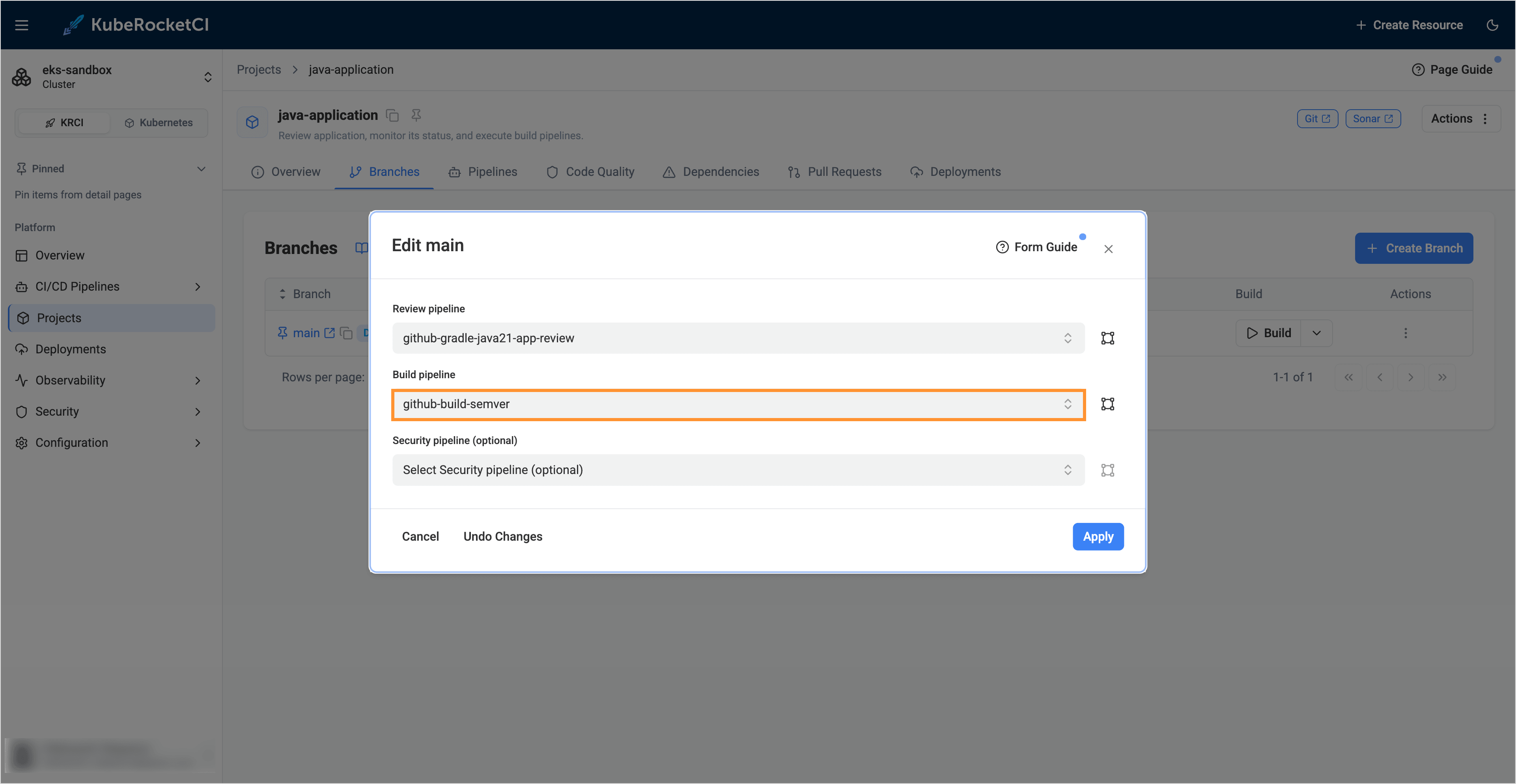 Select Pipeline