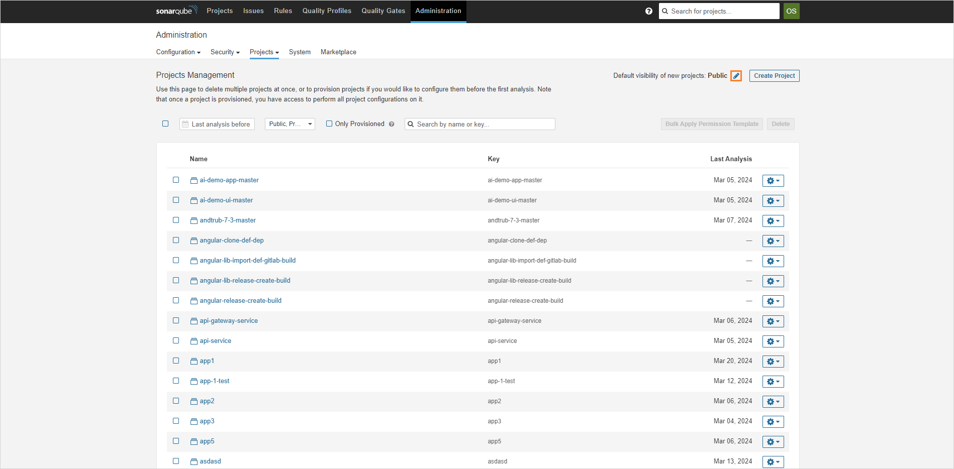 SonarQube user settings SonarQube user settings