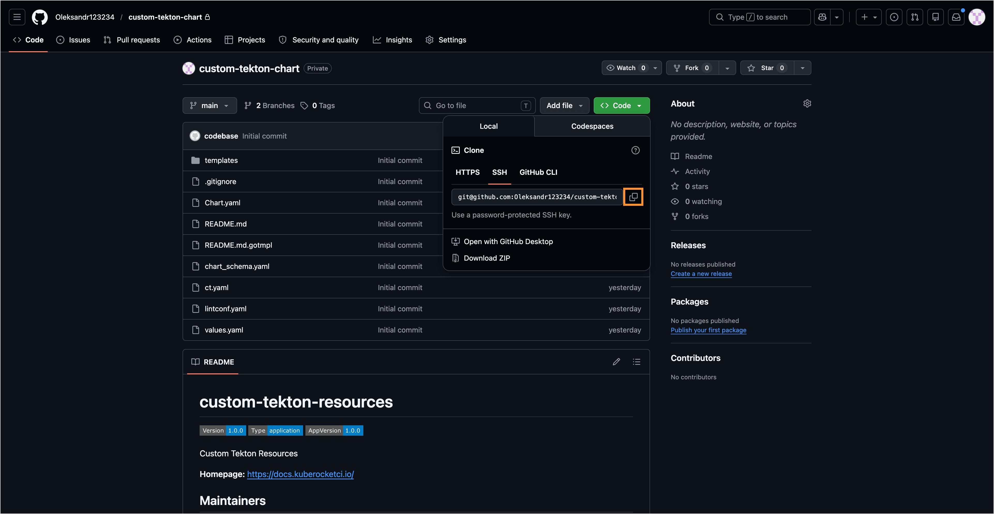Create branch in GitHub Create branch in GitHub